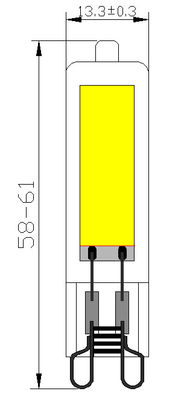LAMPADINA DI VETRO PIENA 120lm/w 2700K FML-004 di G9 3.5W LED