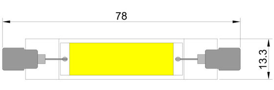 LAMPADINA DI VETRO PIENA 130lm/w 2700K di R7S 4W LED